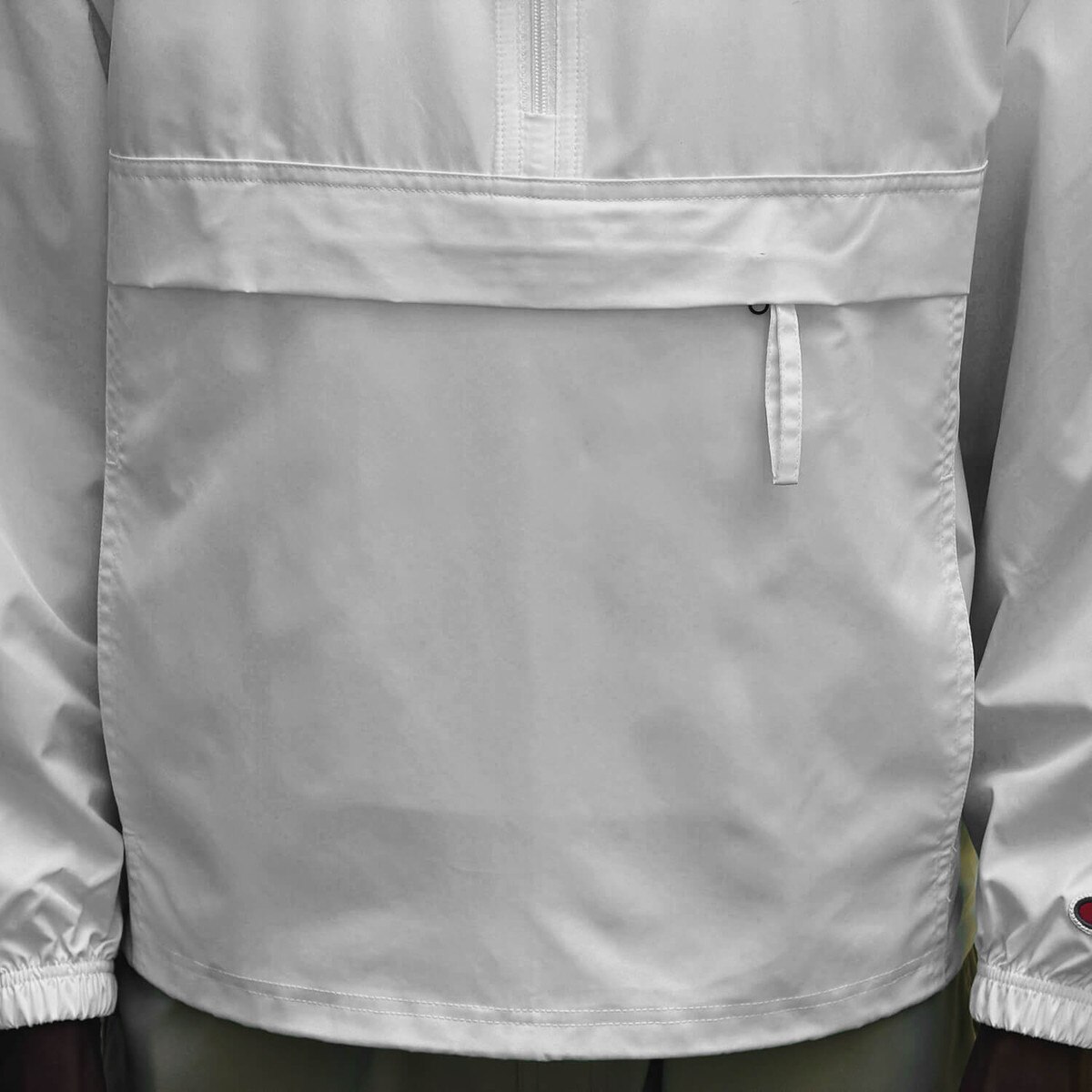 Champion Patriotic I-State White Packable Jacket close up of the pocket